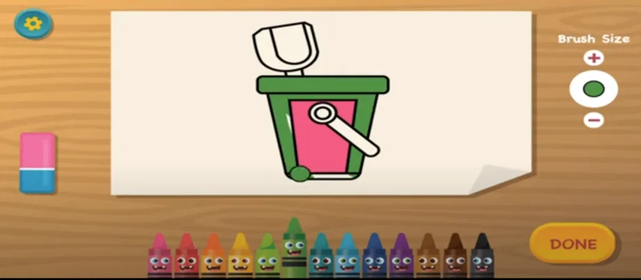 The Happy Crayons color online game