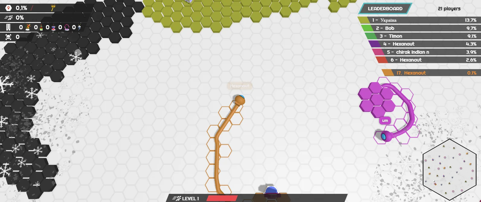 The Hexanaut.io color game online