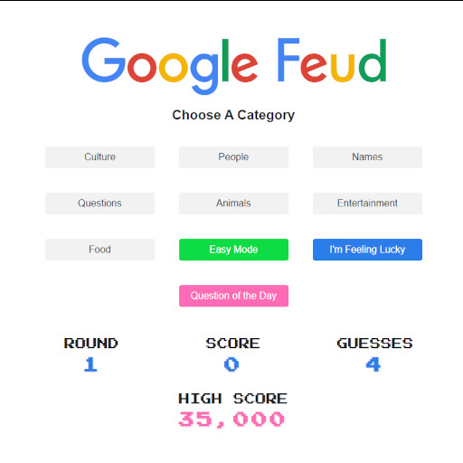 Google Feud Play For Free